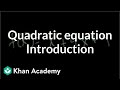 Understanding the Quadratic Equation