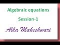 Algebraic Equations and Expressions