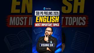 Most Important Topics of English for SBI PO Prelims 2026