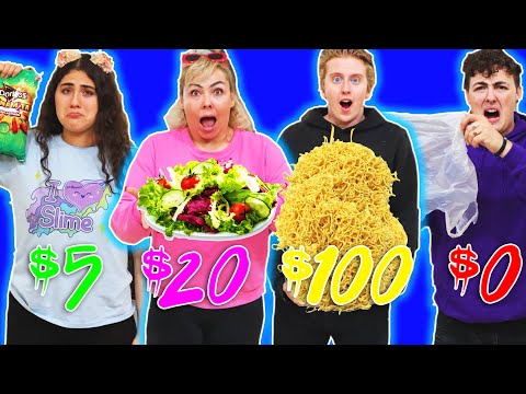 $5 VS $1000 SURVIVE ON A FOOD BUDGET CHALLENGE!