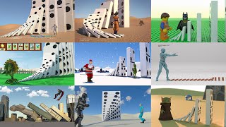 EPIC Domino's satisfying Animations with Santa Claus & Mario 🎅🏻👨‍🔧