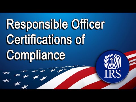 FATCA Responsible Officer Certifications of Compliance