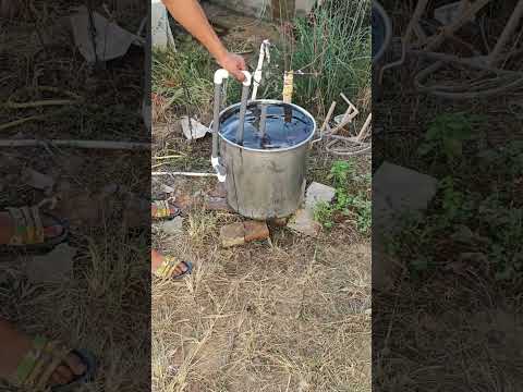 Homemade bent pipe siphon drainage process
