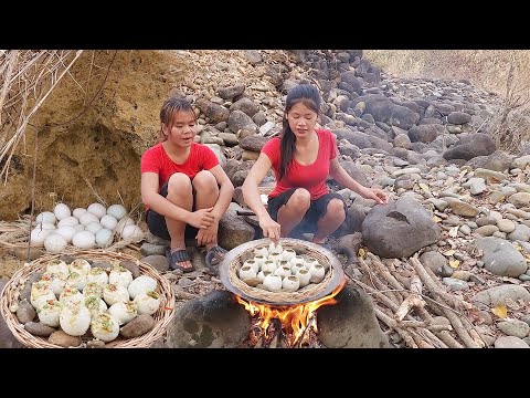 Cooking Unique Egg hot spicy chili by steaming & Eating Yummy for lunch