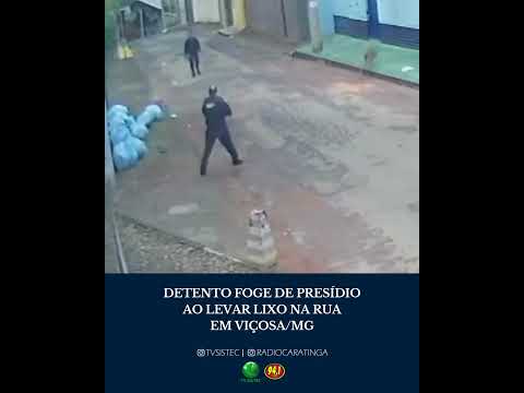 DETENTO FOGE DE PRESÍDIO AO LEVAR LIXO NA RUA EM VIÇOSA/MG