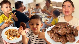 VLOG | พ่อสามีต้องภูมิใจ สะใภ้ทำอาหารสูตรพ่อปู่ เมนูสตรีทฟู้ดตุรกี (Köfte)