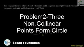Problem2-Three Non-Collinear Points Form Circle