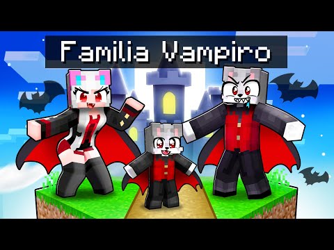 ¡Jugando como FAMILIA VAMPIRO en UN BLOQUE! 🦇🩸 MINECRAFT con ACENIX 🧛‍♂️