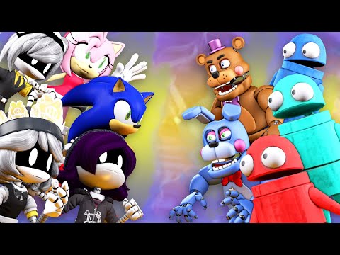 FIGHTMANIA - Sonic & Murder Drones VS REPO & FNAF Rockstar