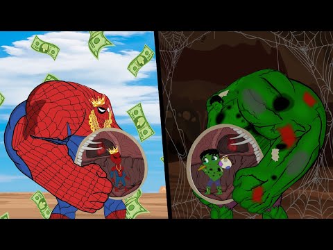 EVOLUTION of HULK vs EVOLUTION of SPIDERMAN: Size Comparison - FUNNY CARTOON