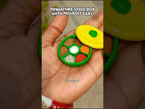 Easy miniature clay art || mini mashala container making idea #shorts #ytshorts #explore #trending