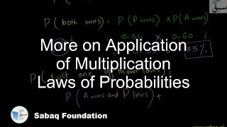 More on Application of Multiplication Laws of Probabalities