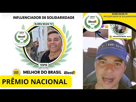 ELIZEU ESTÁ CONCORRENDO A UM PRÊMIO NACIONAL! VEJA. @ElizeuSilvaTV