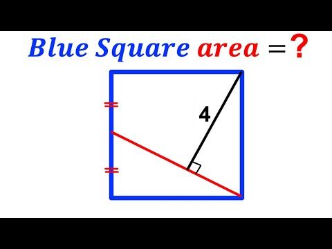 Can you find area of the Blue Square? | (Justify your answer) | #math #maths | #geometry