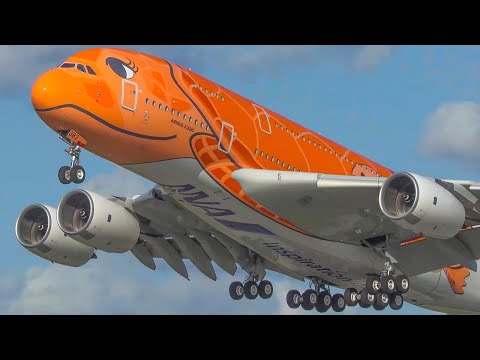 120 MINUTES PURE AVIATION - AIRBUS A380, Boeing 747, IL62 ... (4K)