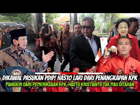 Hasto Kristianto LARI Dari PENANGKAPAN KPK! Tolak Ditahan Hasto Kabur Dari KPK Dikawal PasukanPDIP