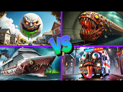 Ambulance Eater🆚Train Eater🆚The Lunar Moon🆚Infected Sea - Tiles Hop EDM Rush 🎶