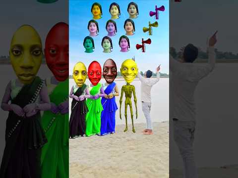 Dancing cute bhabhi, yellow siren &Me Correct Head Matching Funny Vfx Magic #shorts
