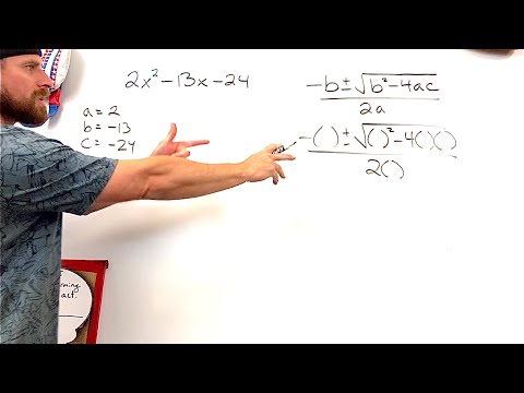 Solving Using the Quadratic Formula