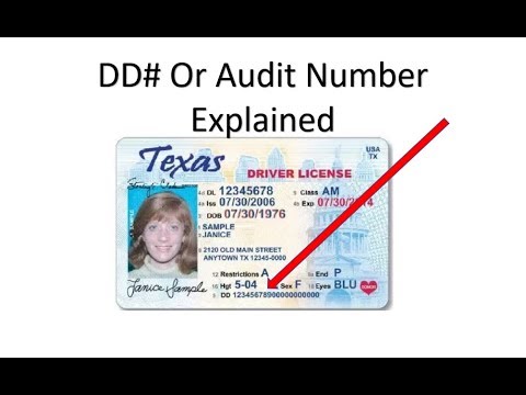 texas drivers license audit number change when renew
