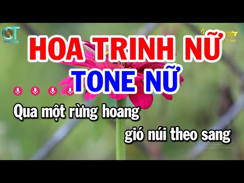 Karaoke Hoa Trinh Nữ Tone Nữ  ( B ) Nhạc Sống Mới | Karaoke Tuấn Kiệt
