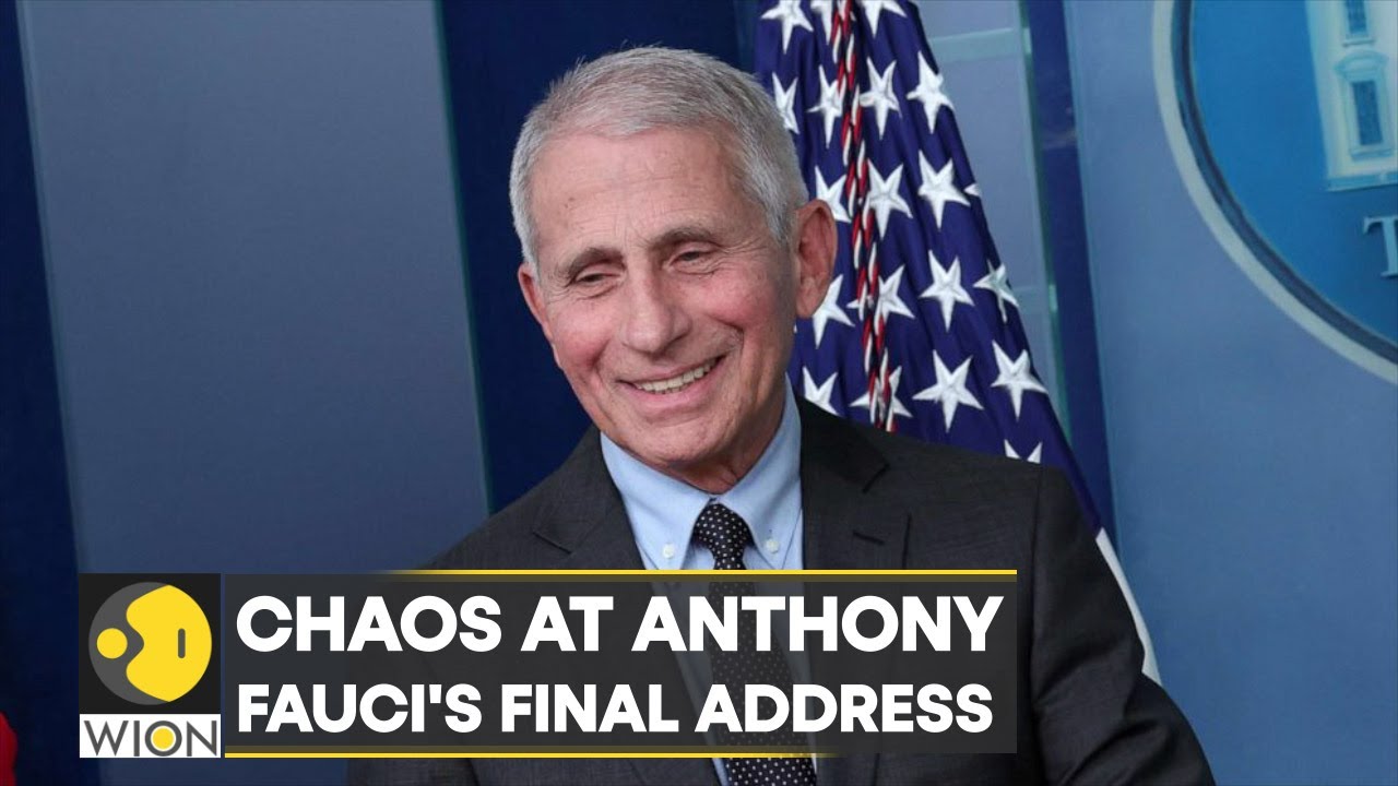 US: Chaos at Anthony Fauci’s final address; White House Secretary gets into heated debate