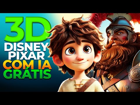 Crie Animações Estilo 3D Disney Pixar com IA Grátis para Canal Dark