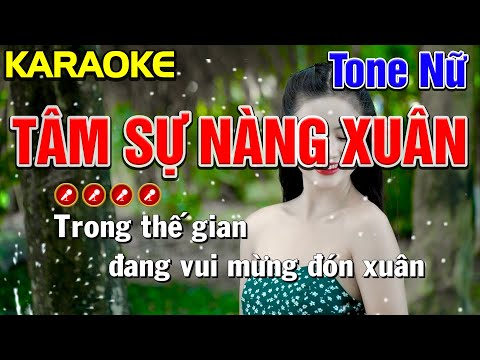 ✔ TÂM SỰ NÀNG XUÂN Karaoke Nhac Tết 2024 Tone Nữ | Bến Tình