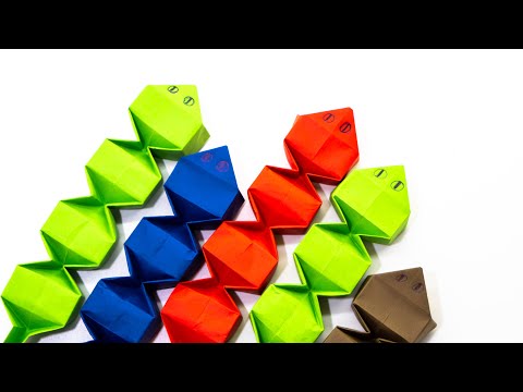 How To Make Easy Jumping Paper snake Toy For Kids (Origami snake)