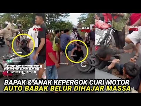 AUTO KAPOK !! Maling Motor ini Babak Belur Disikat Warga Saat Mencoba Melarikan Diri