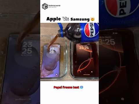 iPhone 16 pro vs Samsung S25 ultra☠️#durability/pepsi freezing test🥶#will it survive🤔