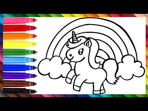 Beautiful Unicorn Drawing, Coloring, Painting For Kids & Toodllers || Child Art