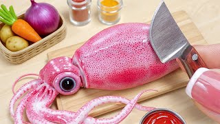 Top 1 SeaFood Recipes 😍 Amazing Miniature Fried Squid in My Mini Kitchen | ASMR Cooking Mini Food