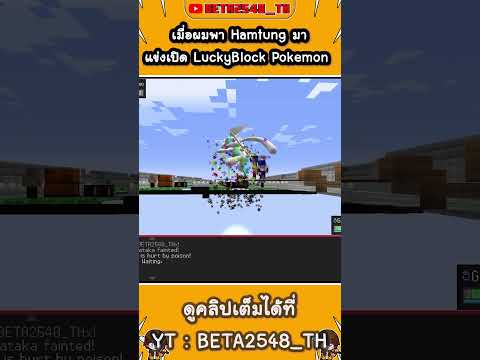 เมื่อผม พา @hamtung มาแข่งเปิด LuckyBlock Pokemon เพื่อมาสู้กัน #1│Minecraft  Pixelmon