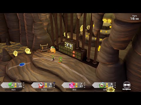 Super Mario Party Jamboree #54 King Bowser's Keep Yoshi vs Spike vs Birdo vs Shy Guy