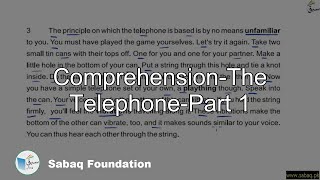 Comprehension-The Telephone-Part 1