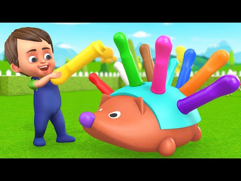 Baby LEARNING COLORS 🎨 with Spike Hedgehog TOYS FOR KIDS | Learn Colours for Kids, Toddlers & Babies