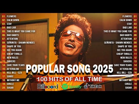 Dua Lipa, Bruno Mars, Taylor Swift, Adele, Maroon 5, The Weeknd, Ed Sheeran - Best Pop Hits 2025