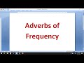 Adverbs of Frequency and Their Percentages