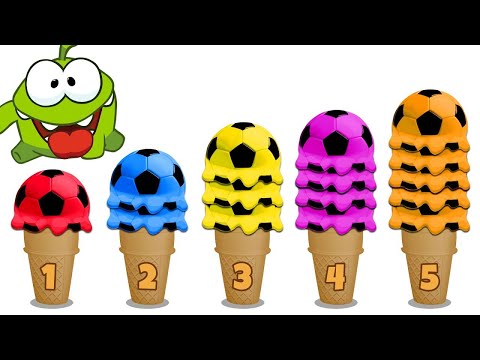 Aprenda los números en bolas de helado🍦Videos divertidos de aprendizaje para niños