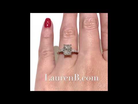 2.03 ct Radiant Cut Diamond Three-Stone Ring