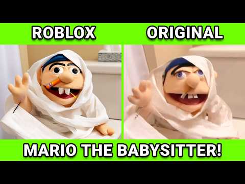 SML Movie vs SML ROBLOX: Mario the Babysitter ! Side by Side