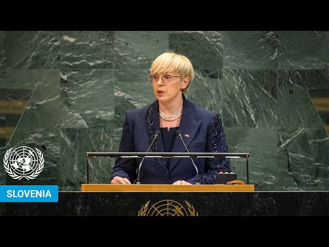 YouTube video thumbnail: Slovenia - President Addresses United Nations General Debate, 80th Session