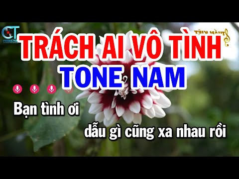 Karaoke Trách Ai Vô Tình Tone Nam ( Em ) Nhạc Sống Beat Mới || Karaoke Tuấn Kiệt