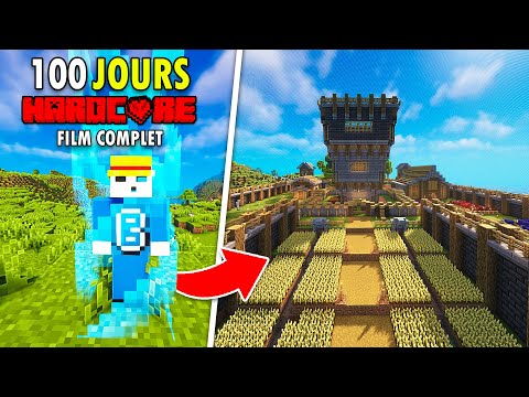 J'ai survécu 100 jours dans une BORDURE 1x1 EN EXPANSION sur Minecraft Hardcore !