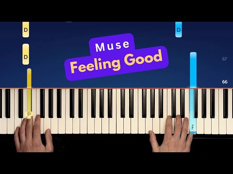 Muse - Feeling Good - Easy Piano Tutorial