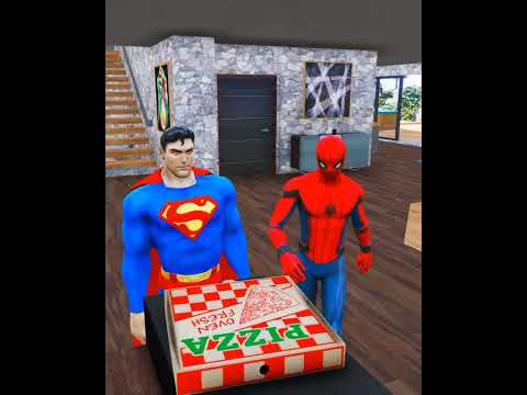 Superman Eats Pizza And Turns Into A COCKROACH 😱 #shorts