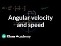 Angular Velocity and Speed Concepts