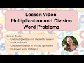 Solving Multiplication and Division Word Problems