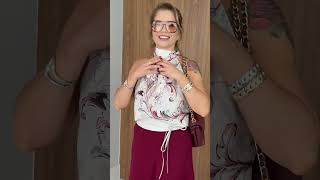 Vídeo adicional 5 do item Saia Beatriz Midi Canelada com Elástico no Cós - Marsala | Conforto e Estilo para o Dia a Dia